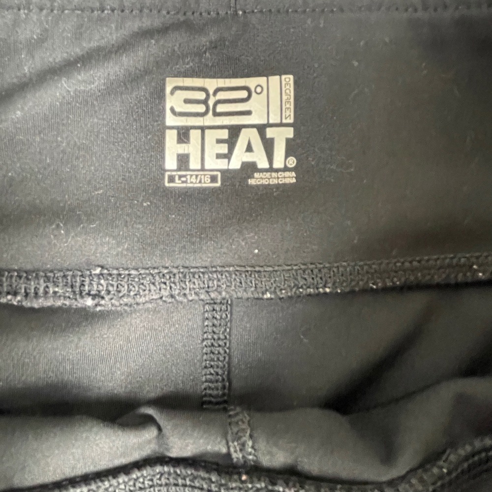 32 Degrees Kids L 14/16 Heat Leggings 4 Pack Black Gray Thermal Pockets - Picture 7 of 8